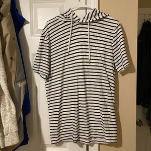 White striped hoodie